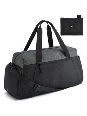 Gym Travel Duffel Bag Foldable Lightweight Weekender With Shoe Compartment
